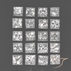 Pedras preciosas de Safira Branco natural de 1.42 ct, Quadrado, VS