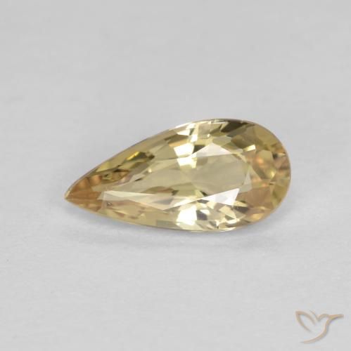 0.54ct Natural Creme Safira, Formato de pêra, VVS