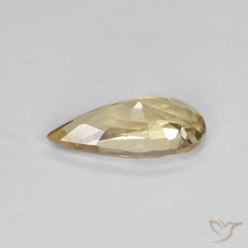 Safira Creme Natural 0.54ct, Formato de pêra, VVS