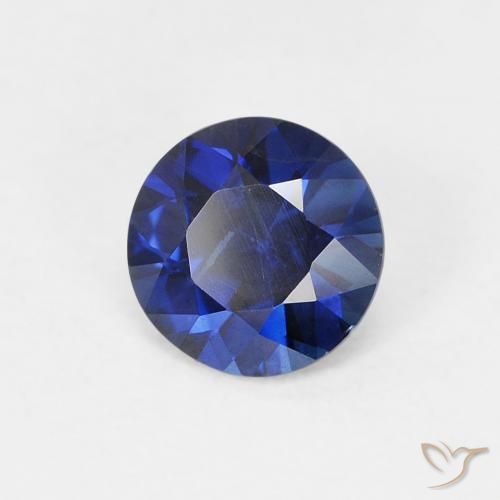 Safira Crepúsculo Azul Natural 0.58ct, Redondo, VVS-VS
