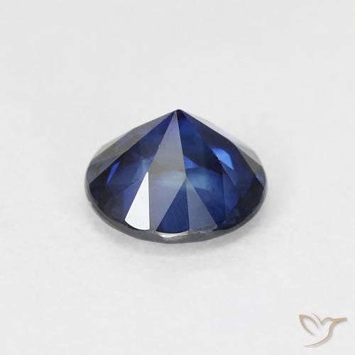 Safira Crepúsculo Azul Natural 0.58ct, Redondo, VVS-VS