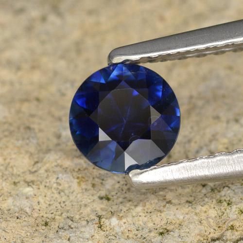 Safira Crepúsculo Azul Natural 0.57ct, Redondo, VVS-VS