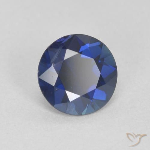 Safira Crepúsculo Azul Natural 0.51ct, Redondo, VVS-VS