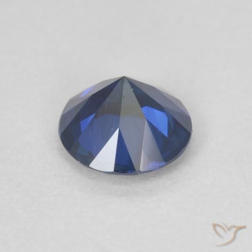 Safira Crepúsculo Azul Natural 0.51ct, Redondo, VVS-VS