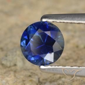 Safira Crepúsculo Azul Natural 0.60ct, Redondo, VVS-VS