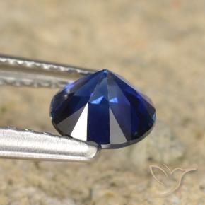 Safira Crepúsculo Azul Natural 0.60ct, Redondo, VVS-VS