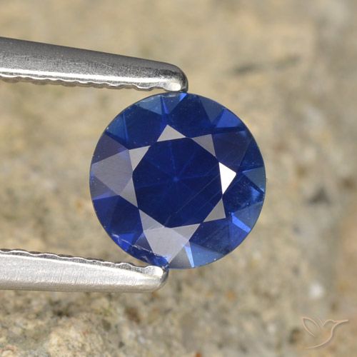 0.61ct Natural Azul profundo Safira, Redondo, VVS-VS
