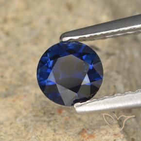 Safira Crepúsculo Azul Natural 0.57ct, Redondo, VVS-VS