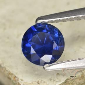 Safira Crepúsculo Azul Natural 0.57ct, Redondo, VVS-VS