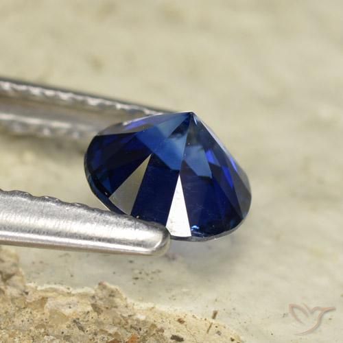 Safira Crepúsculo Azul Natural 0.56ct, Redondo, VVS-VS