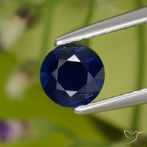 0.77ct Natural Crepúsculo Azul Safira, Redondo, VVS-VS