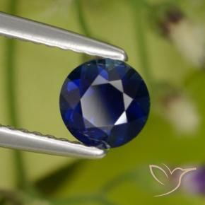 Safira Crepúsculo Azul Natural 0.77ct, Redondo, VVS-VS