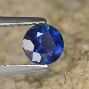 Safira Azul-marinho Natural 0.67ct, Redondo, VVS-VS