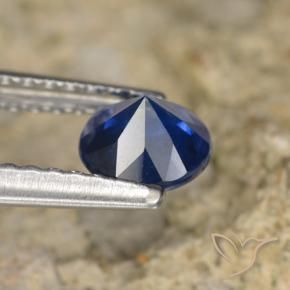 Safira Azul-marinho Natural 0.67ct, Redondo, VVS-VS
