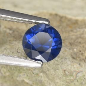 Safira Azul-marinho Natural 0.62ct, Redondo, VVS-VS