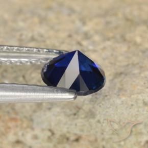 Safira Azul profundo Natural 0.68ct, Redondo, VVS-VS