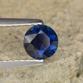 Safira Crepúsculo Azul Natural 0.63ct, Redondo, VVS-VS