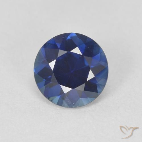 0.66ct Natural Crepúsculo Azul Safira, Redondo, VVS