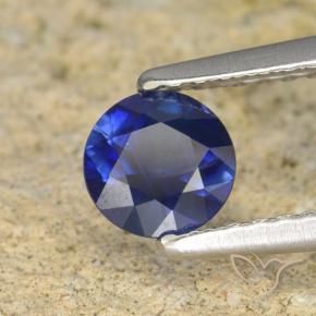Safira Azul escuro Natural 0.57ct, Redondo, VS