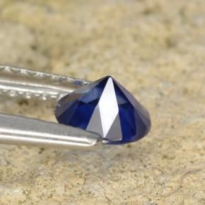 Safira Azul escuro Natural 0.57ct, Redondo, VS