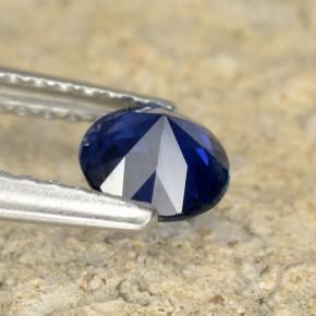 Safira Azul-marinho Natural 0.56ct, Redondo, VS