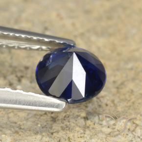 Safira Azul escuro Natural 0.60ct, Redondo, VS
