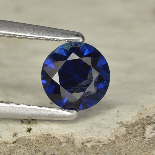 0.67ct Natural Crepúsculo Azul Safira, Redondo, VS