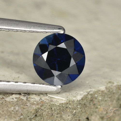 0.70ct Natural Crepúsculo Azul Safira, Redondo, VVS-VS
