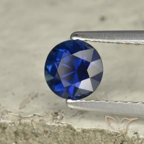 Safira Crepúsculo Azul Natural 0.73ct, Redondo, VVS-VS