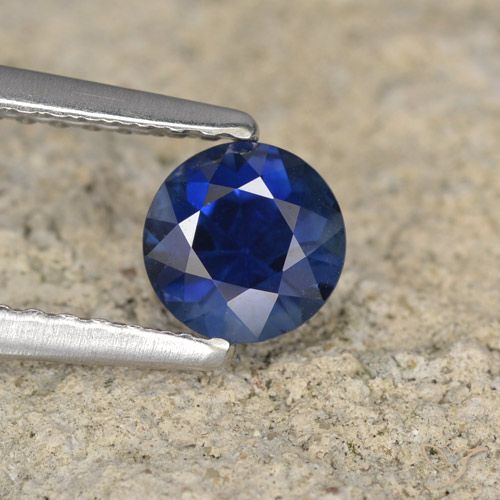 0.69ct Natural Azul-marinho Safira, Redondo, VS