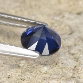 Safira Crepúsculo Azul Natural 0.66ct, Redondo, VVS