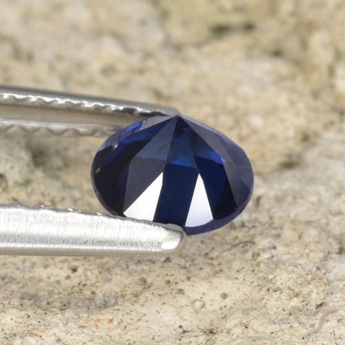 Safira Crepúsculo Azul Natural 0.55ct, Redondo, VVS