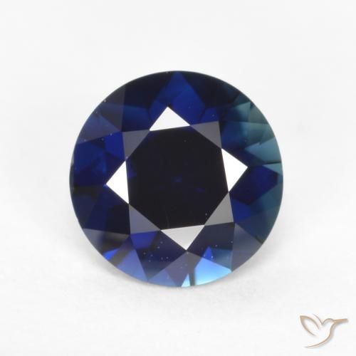0.64ct Natural Crepúsculo Azul Safira, Redondo, VVS
