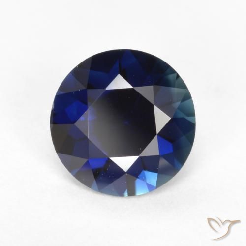 Safira Crepúsculo Azul Natural 0.64ct, Redondo, VVS