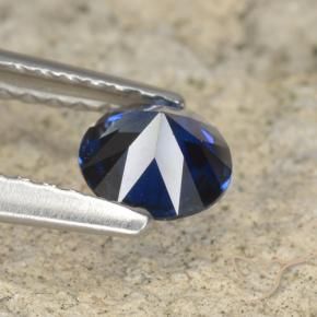Safira Azul-marinho Natural 0.52ct, Redondo, VVS