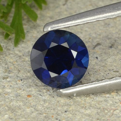 0.53ct Natural Azul-marinho Safira, Redondo, VVS