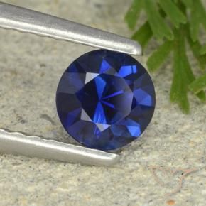 Safira Azul-marinho Natural 0.53ct, Redondo, VVS