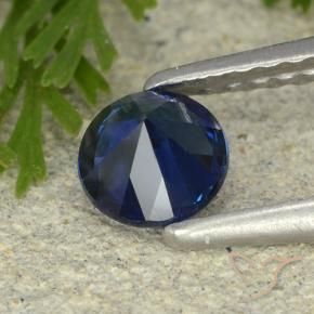 Safira Azul-marinho Natural 0.53ct, Redondo, VVS