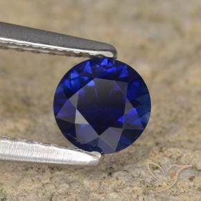 Safira Azul-marinho Natural 0.56ct, Redondo, VVS-VS