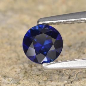 Safira Crepúsculo Azul Natural 0.50ct, Redondo, VVS-VS