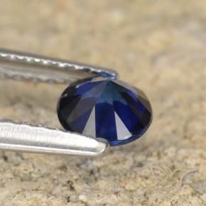 Safira Crepúsculo Azul Natural 0.50ct, Redondo, VVS-VS