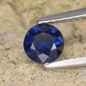 Safira Azul profundo Natural 0.55ct, Redondo, VVS-VS