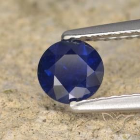 Safira Crepúsculo Azul Natural 0.59ct, Redondo, VVS-VS