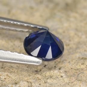 Safira Crepúsculo Azul Natural 0.59ct, Redondo, VVS-VS