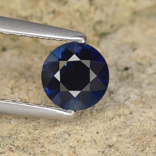 0.62ct Natural Azul profundo Safira, Redondo, VVS