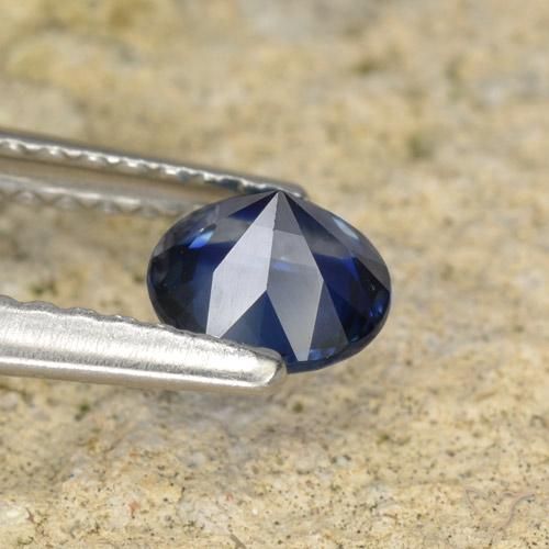 Safira Crepúsculo Azul Natural 0.64ct, Redondo, VVS