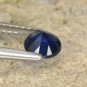 Safira Azul escuro Natural 0.57ct, Redondo, VS