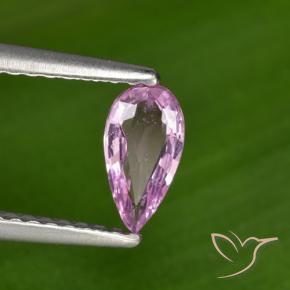 Safira Roxo médio-escuro Natural 0.41ct, Formato de pêra, VS