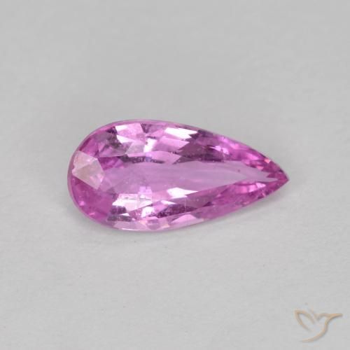 0.52ct Natural roxo médio Safira, Formato de pêra, VS