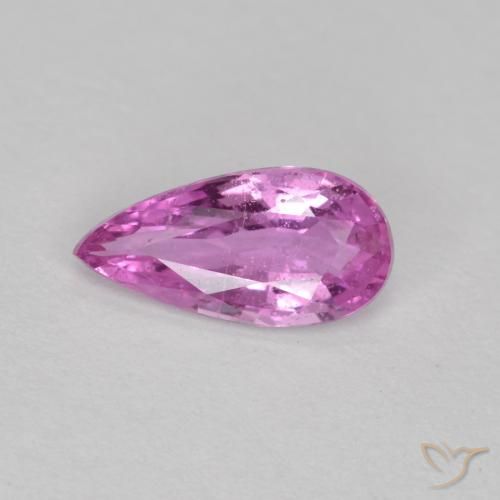Safira roxo médio Natural 0.52ct, Formato de pêra, VS